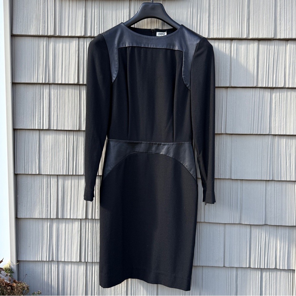 L'AGENCE leather accent dress. Size 4